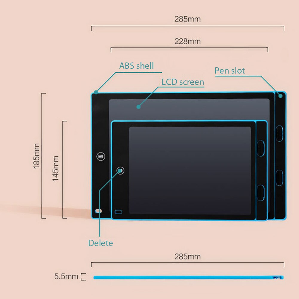 Portable Smart LCD Writing Tablet Electronic Notepad Drawing Graphics Handwriting Pad with Lock Function Ultra-thin Doodle Board