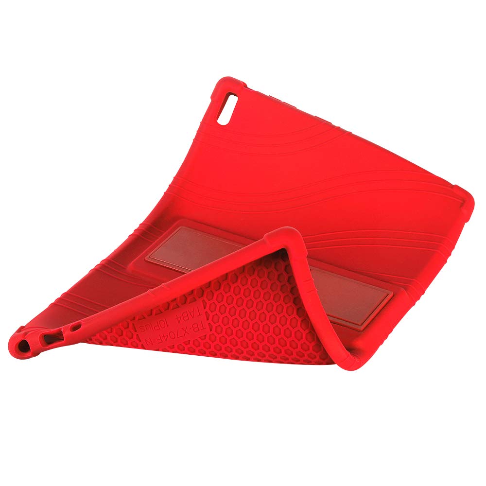 Funda de silicona para Lenovo Tab 4 10 plus Tablet cubierta Funda TB-X704N TB-X704F TB-X704L plegable suave de cuerpo completo proteger soporte Shell