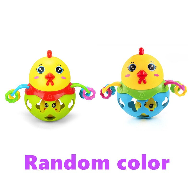 Rainibox 1pcs Plastic Random Color Rattles Handbell Chicken Musical Instrument Shaking Baby Jingle Bell Kid Educational Toy: Default Title