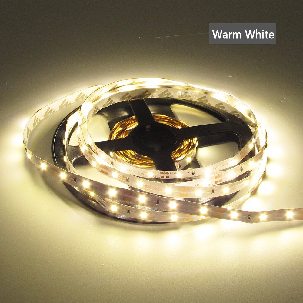 Dc 12 V Volt Strip Led Light Tape 2835 Rgb Waterdichte 1-5 M 12 V Dc 60LED/ M Rgb Led Strip Tape Lamp Diode Flexibele Tv Backlight: Natuurlijke Witte / Waterproof 5M