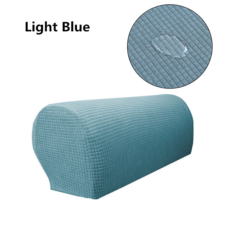 1 paire amovible canapé accoudoir couverture canapé serviette canapé canapé chaise protecteur fauteuil couvre extensible chaise bras housse: Light Blue