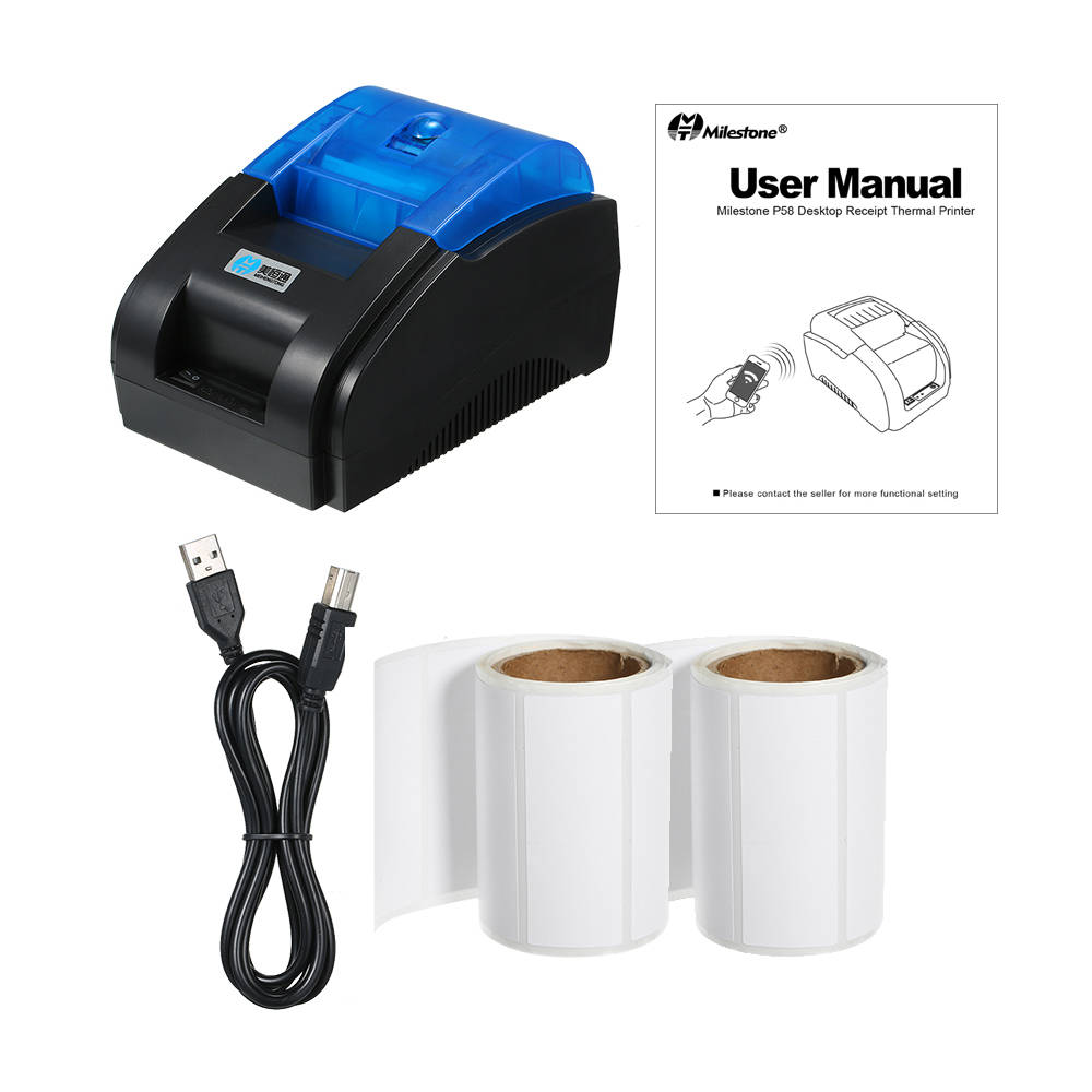 Barcode Printer Hoge Bt Printer Qr Code Sticker Barcode Thermische Lijm Kleding Label Printer 58 Mm Label Afdrukken
