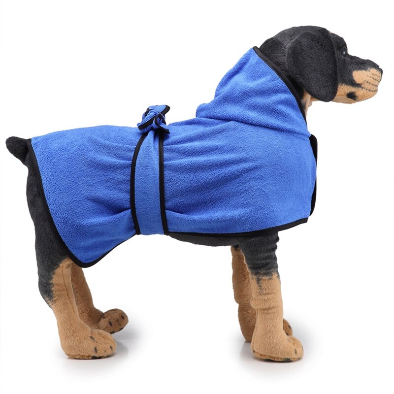 Hund badekåbe pote trykt kæledyr hund pyjamas badehåndklæde til små mellemstore hunde mikrofiber superabsorberende kæledyr tørretøj håndklæde