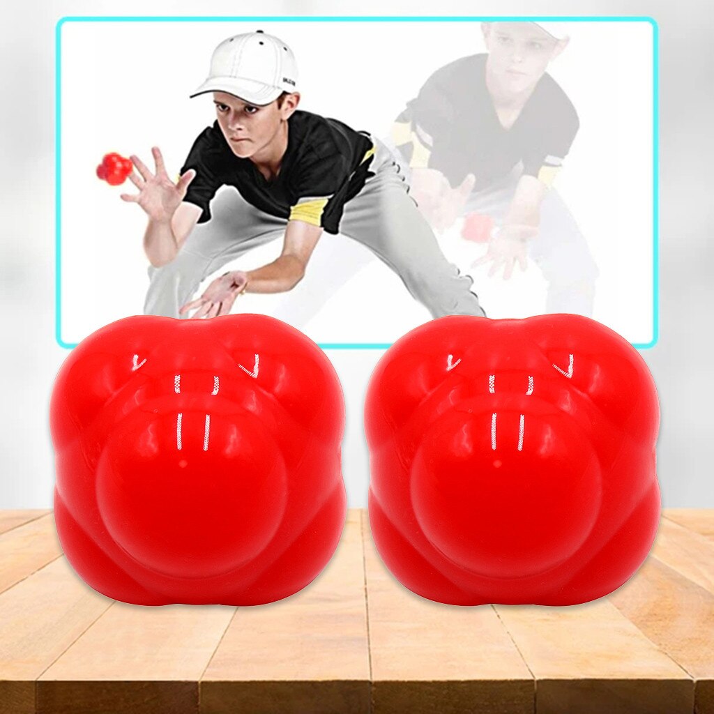 2pcs Sport Hexagonal Ball Reaction Ball Agile Ball Towards Speed Training Children's Sense Training Yoga Ball Sport Train#G3