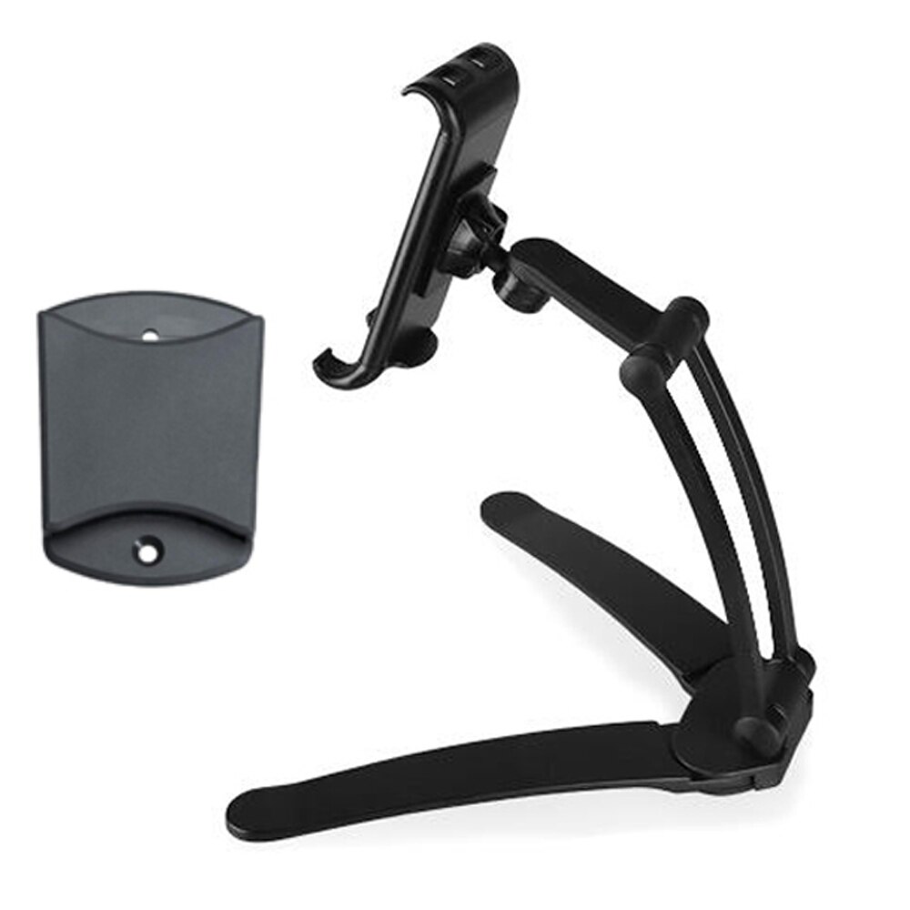 Azimiyo tabletstandaard, wandmontage, bureaustandaard voor tablets van 5-10.5 inch breed, metalen ipad-standaard voor ipad-houder: Een -kc1-b