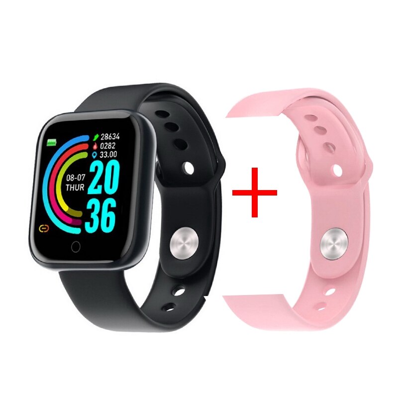 Reloj inteligente deportivo Y68 para hombre y mujer, pulsera electrónica a Color con Monitor, resistente al agua, ideal para: Y68 Extra strap a