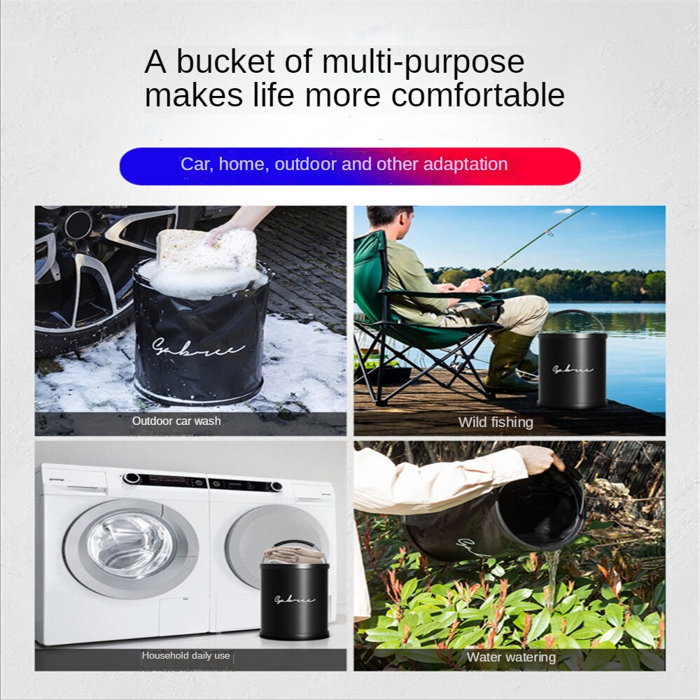 Car folding bucket car multi-function portable car with telescopic large outdoor fishing shrinking car wash special