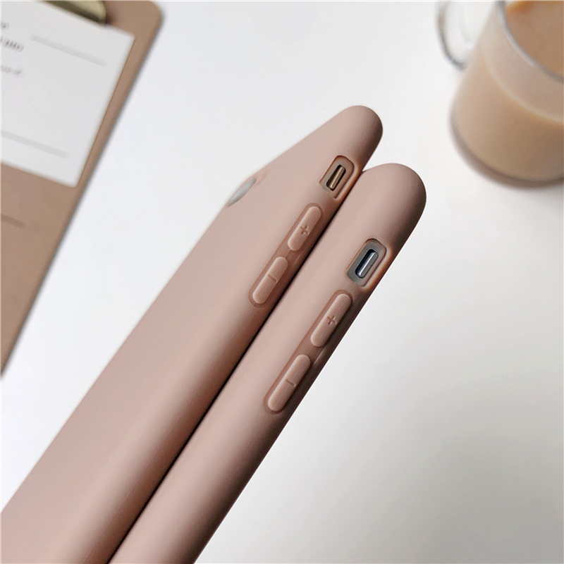 Braune matt Handyhülle für iPhone 15 14 13 12 11 Profi XS Max XR X 8 7 6S 6 Plus SE 5 5S Silikonhüllen einfarbig weiche TPU-Abdeckung