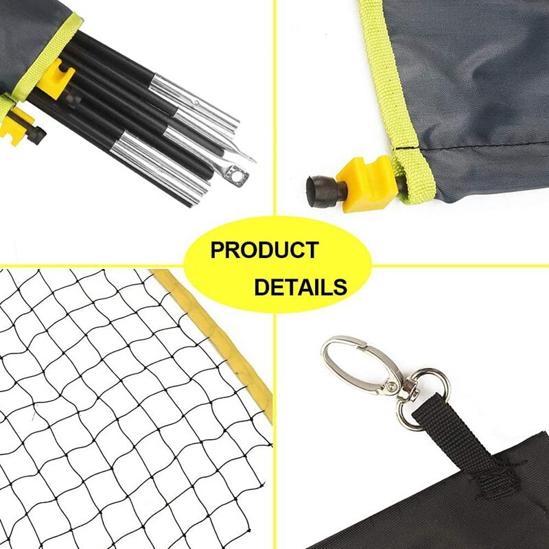 Foldable Badminton Net Set For Garden Soccer Tennis Kids Volleyball On Beacheasy Setup Net With Carry Bag
