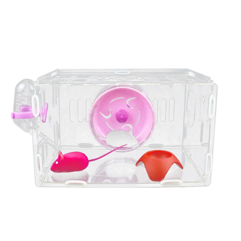 Acrylic Hamster Cage Small Pet Villa Transparent Breathable Castle Deluxe Basket