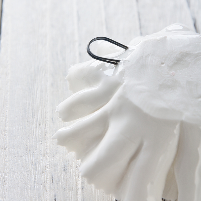 Handmade Three Dimensional Ceramic Flower Wall Decoration Plate Garden Home Decoration