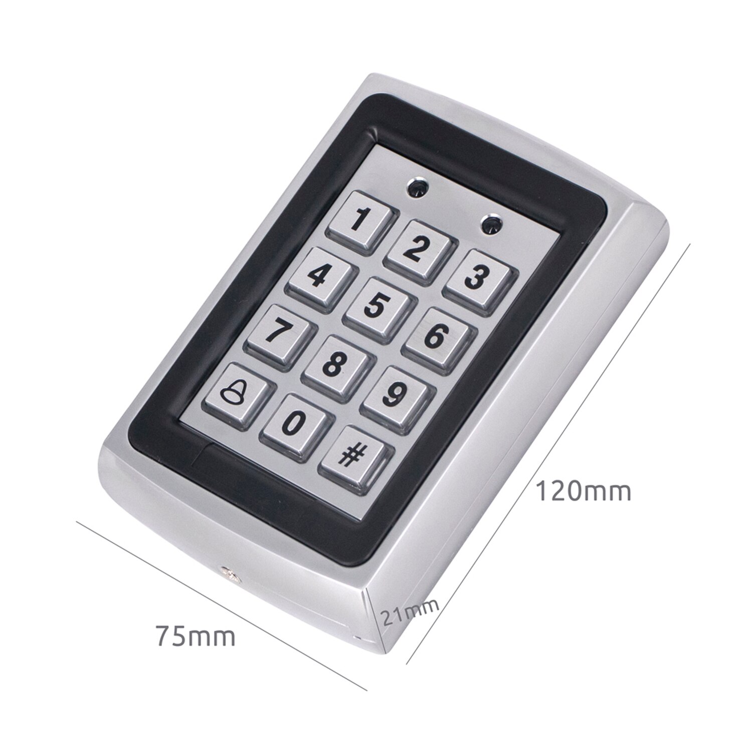 RFID Metal Access Control Card Reader Keypad 2000 Users 125KHz Card Reader Keypad Key-Fobs Door Access