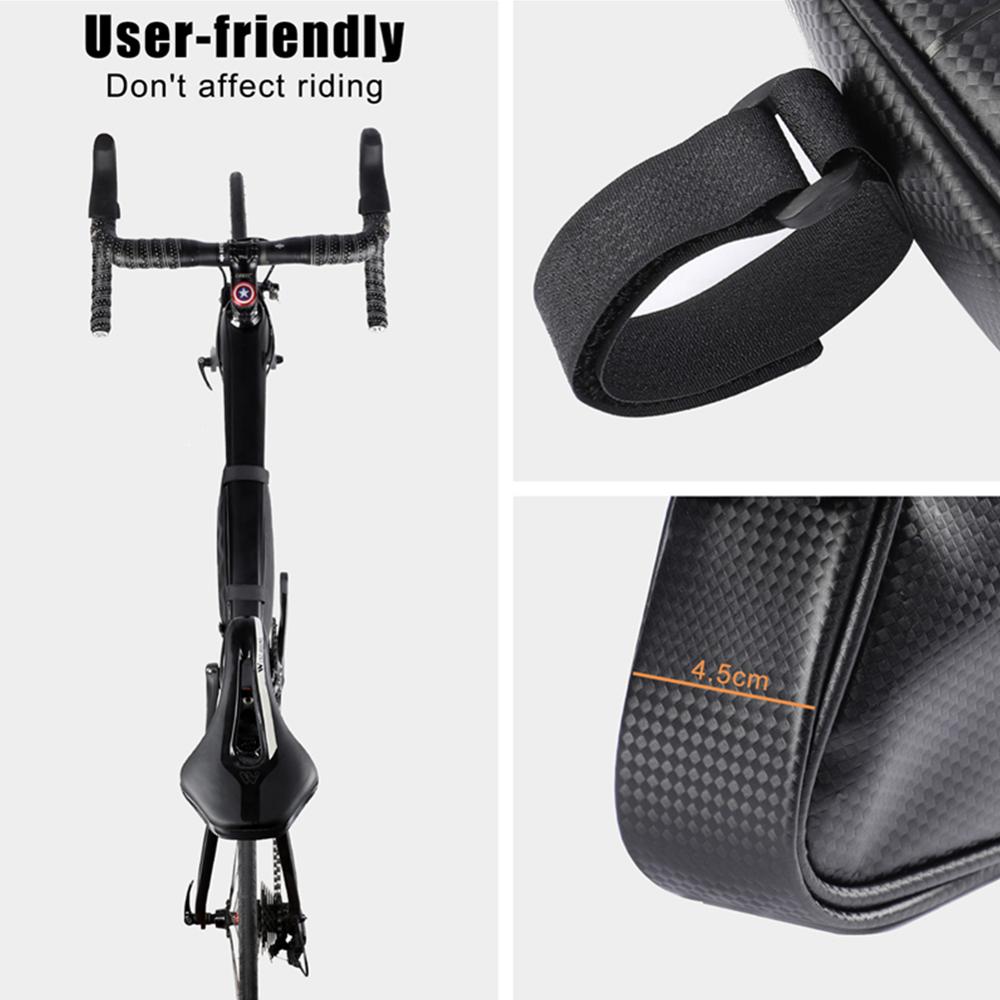 4L Capaciteit Waterdichte Fiets Driehoek Tas Mtb Racefiets Voorkant Tas Classic Delicate Textuur Draagbare Fiets Tassen