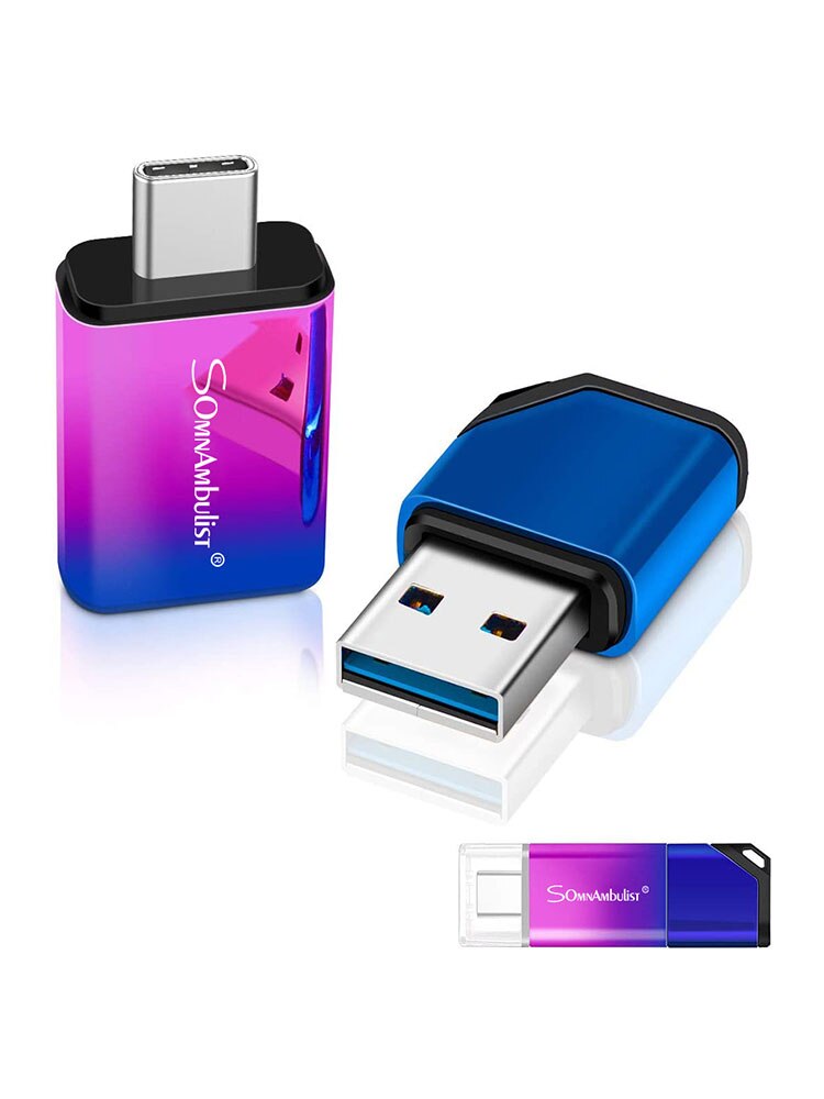 USB 3,0 bunte gradienten beleuchtung TYPE-C mit adapter-stick 64GB 128GB USB memory stick 32GB 16GB high speed mini USB 3,0: 8GB