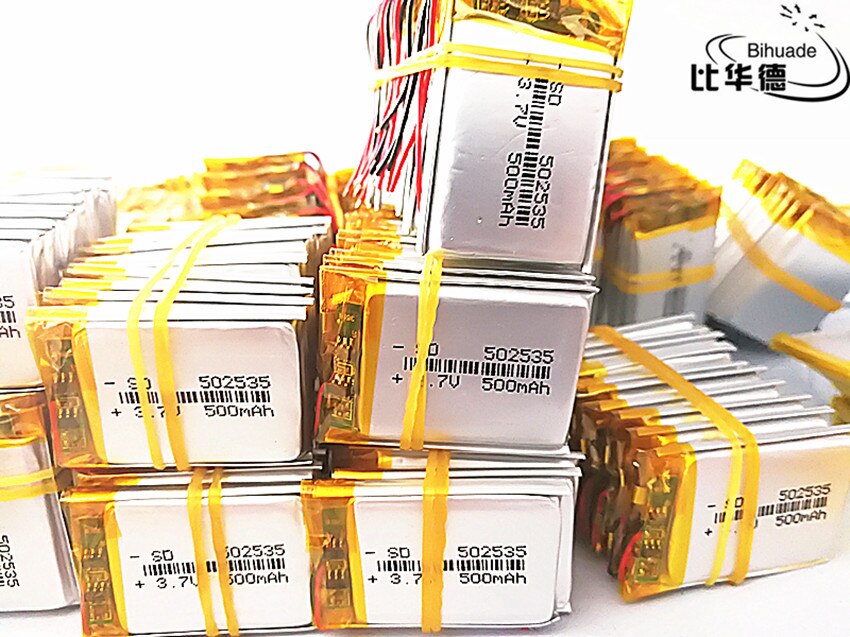 3.7V lithium polymer battery 052535 502535 MP4 MP5 DIY / toys 500MAH