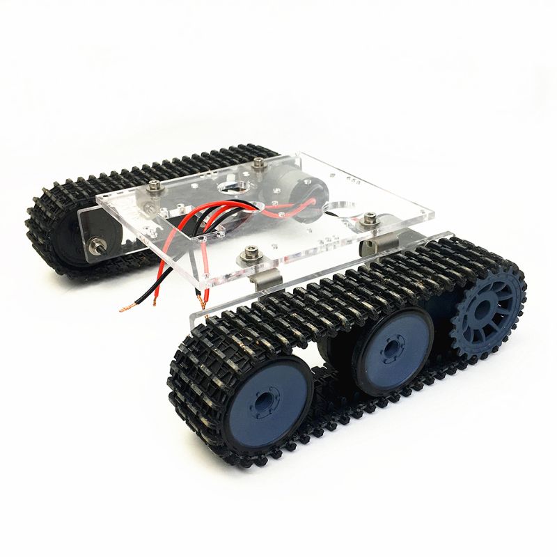 Acrylic Tank Robot Chassis DC9-12V Tracked Vehicle DIY Unassembled Kit Accessory