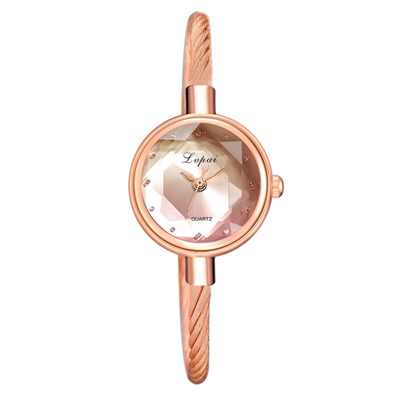 Qzywjia Dames Niche Armband Horloge Klassieke Mode Dames Quartz Horloge Stalen Band Dames Casual Quartz Watchcs: Rose gold