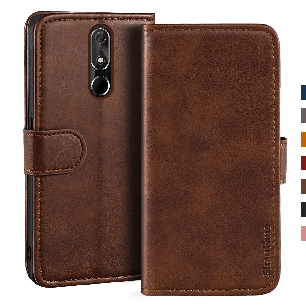 Case Voor Cubot Power Case Magnetische Wallet Leather Cover Voor Cubot Power Stand Coque Telefoon Gevallen: Dark brown