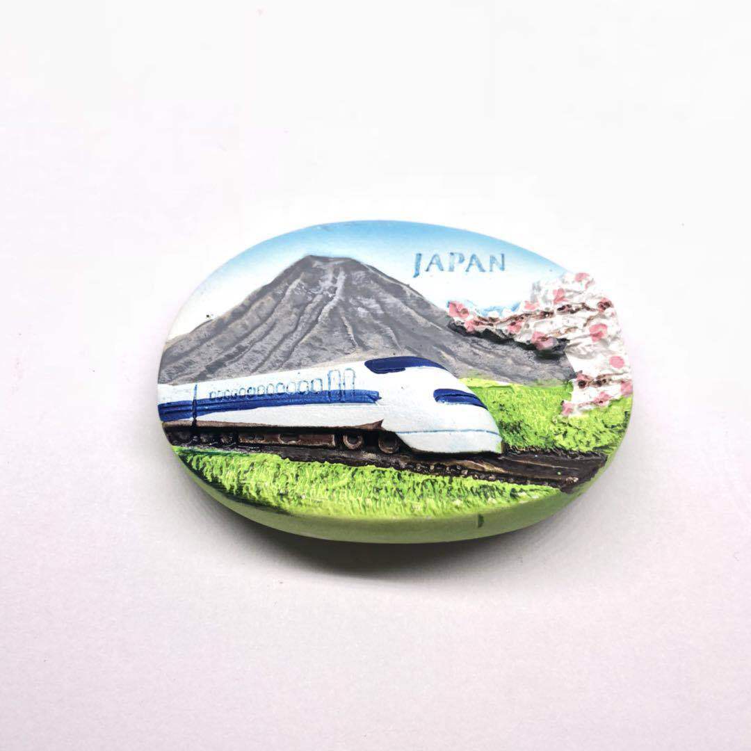 3D Resin Refrigerator Stickers Japan Yokohama Railway Tourist Attractions Fridge Magnets Souvenir Home Decoration Accessories: train