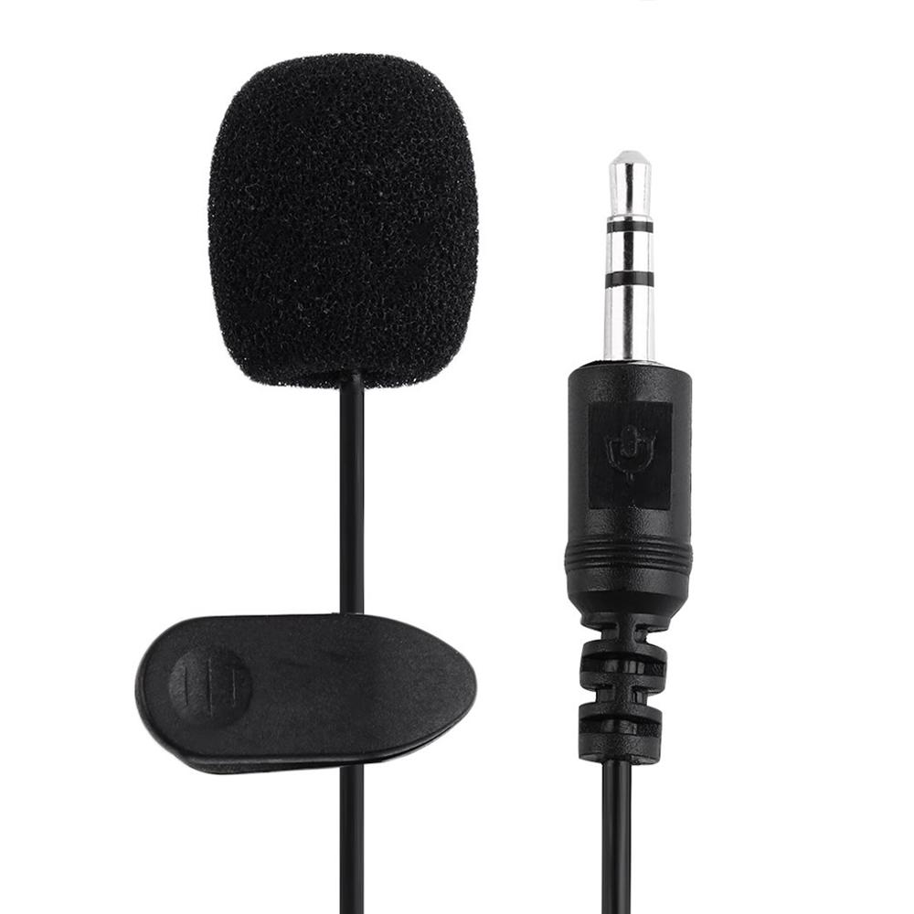 3.5mm Mini Handsfree Microfoon Clip Op Revers Onderwijs Speeching Microfoon Voor PC Notebook Laptop Skype