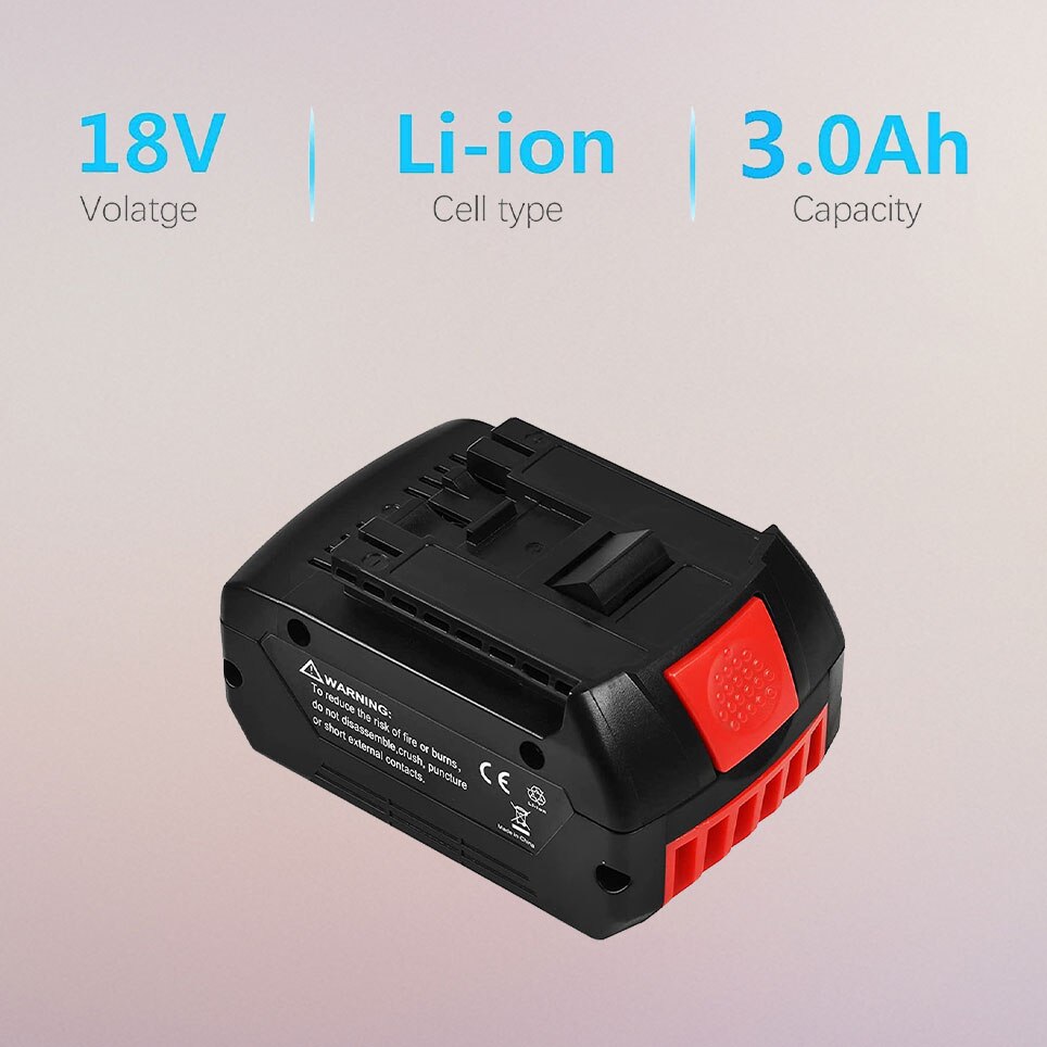 Bosch 18V Batterie Lithium ion Compatible avec BAT609 BAT622 BAT620 BAT609G BAT618 BAT618G BAT619 BAT619G BAT610G