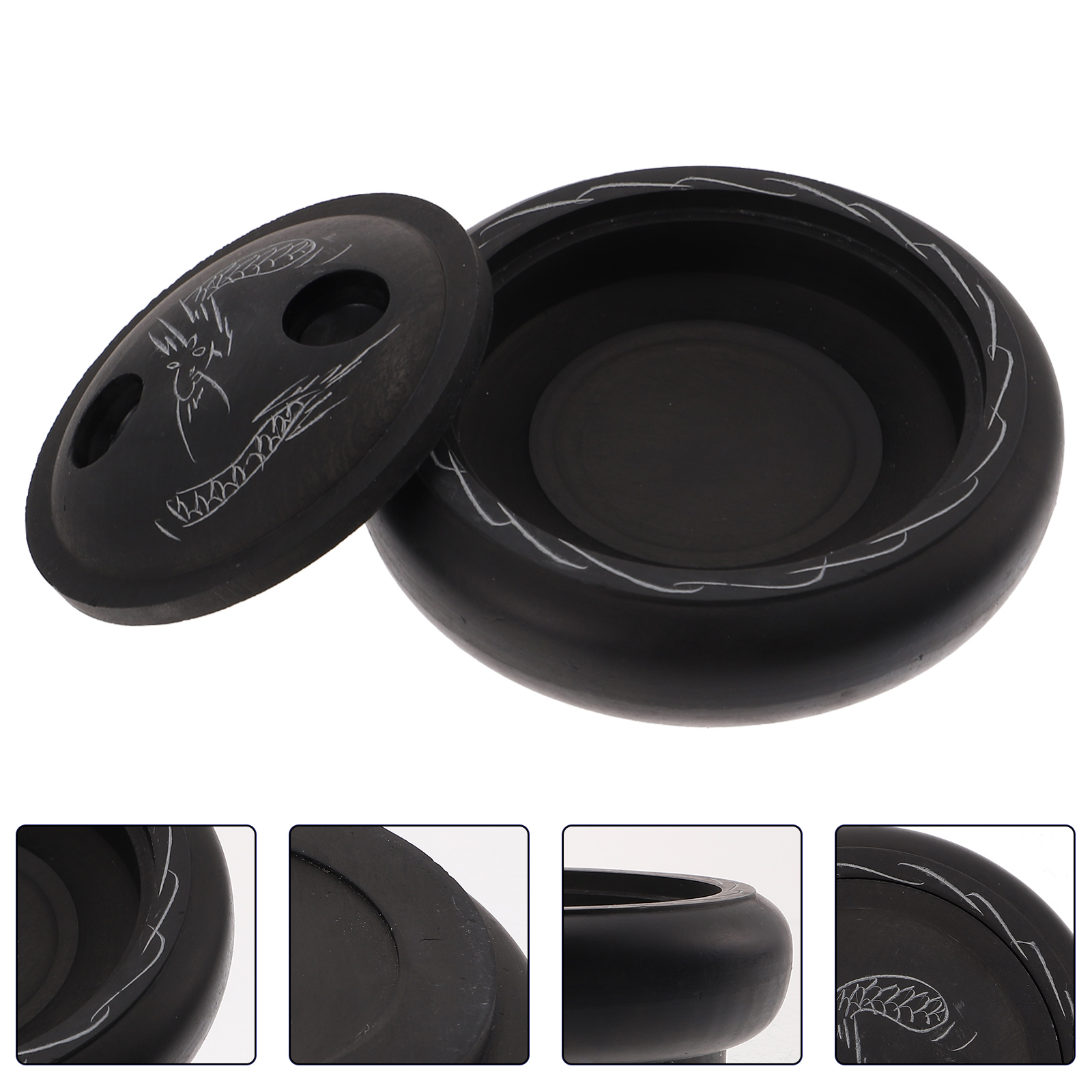 Ink Stone Convenient Chinese Inkstone Round Calligraphy Inkstone Writing Supply