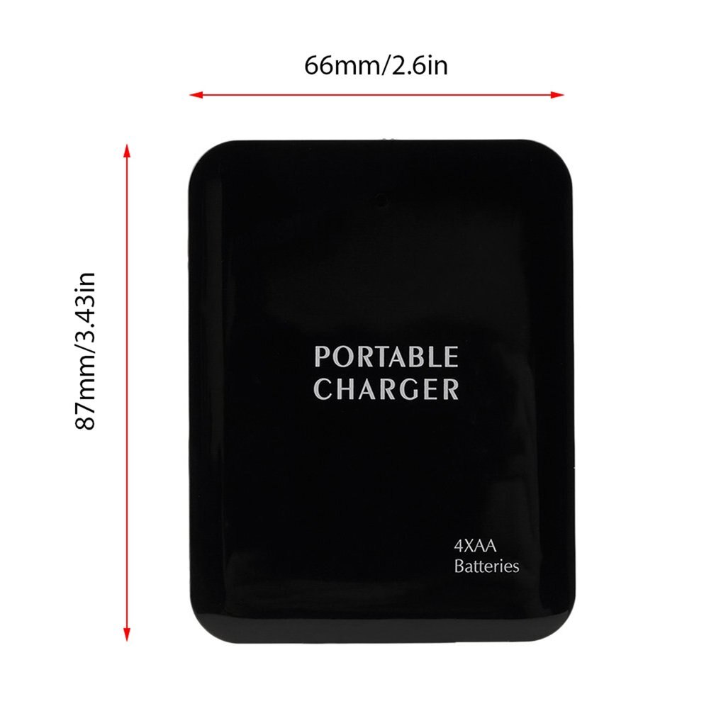 Draagbare usb 4aa powerbank case diy batterij noodlader powerbank case voor mobiele telefoon