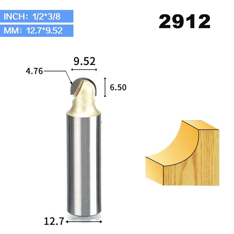 HUHAO 1pcs 6/8mm Shank Double Edging Router Bits for Wood Cove Box Bit CNC Milling Cutter Carbide Woodworking Tools: 2912