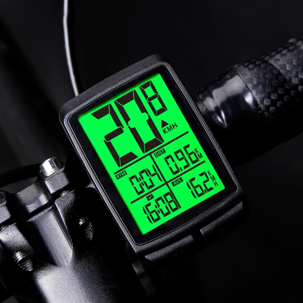 Compteur de vélo sans fil, lumineux, étanche, avec rétro-éclairage, compteur de vitesse, odomètre, chronomètre