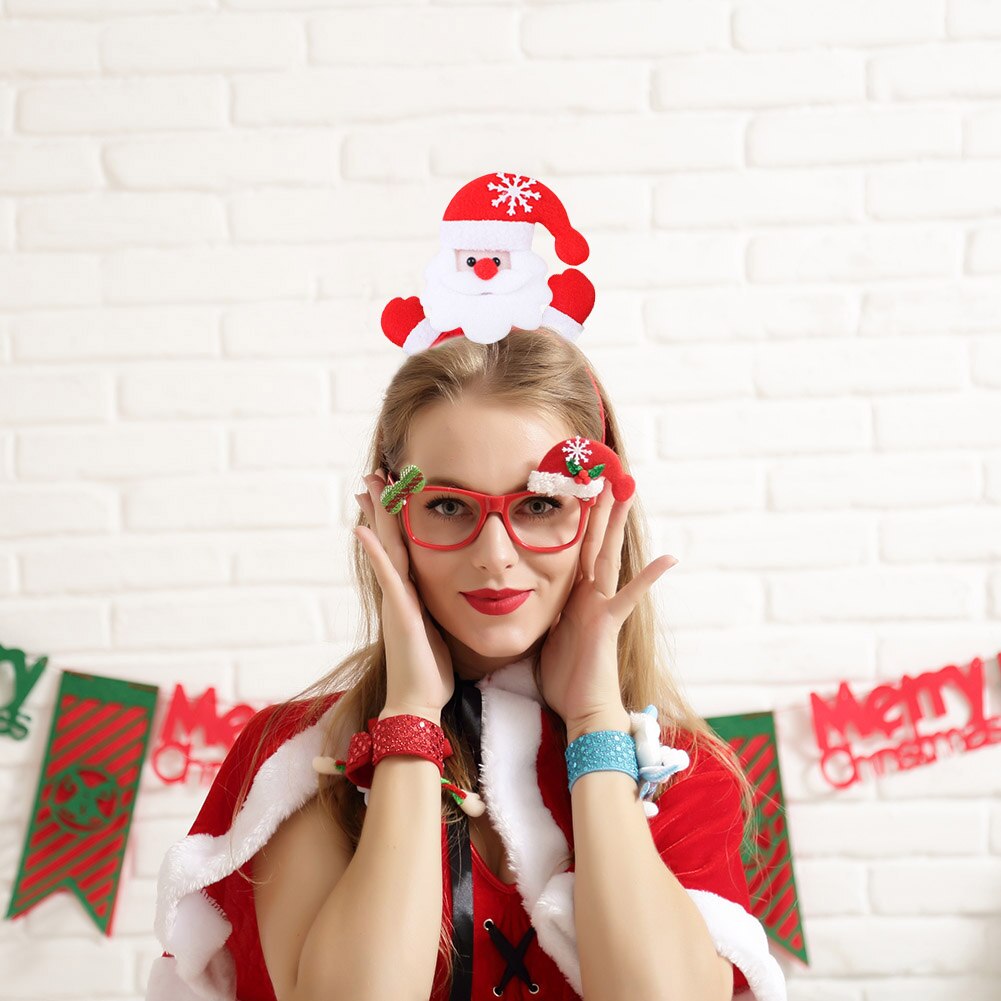 Christmas Hair Band Headband Glowing Xmas Hair Band Headwear Head Buckle