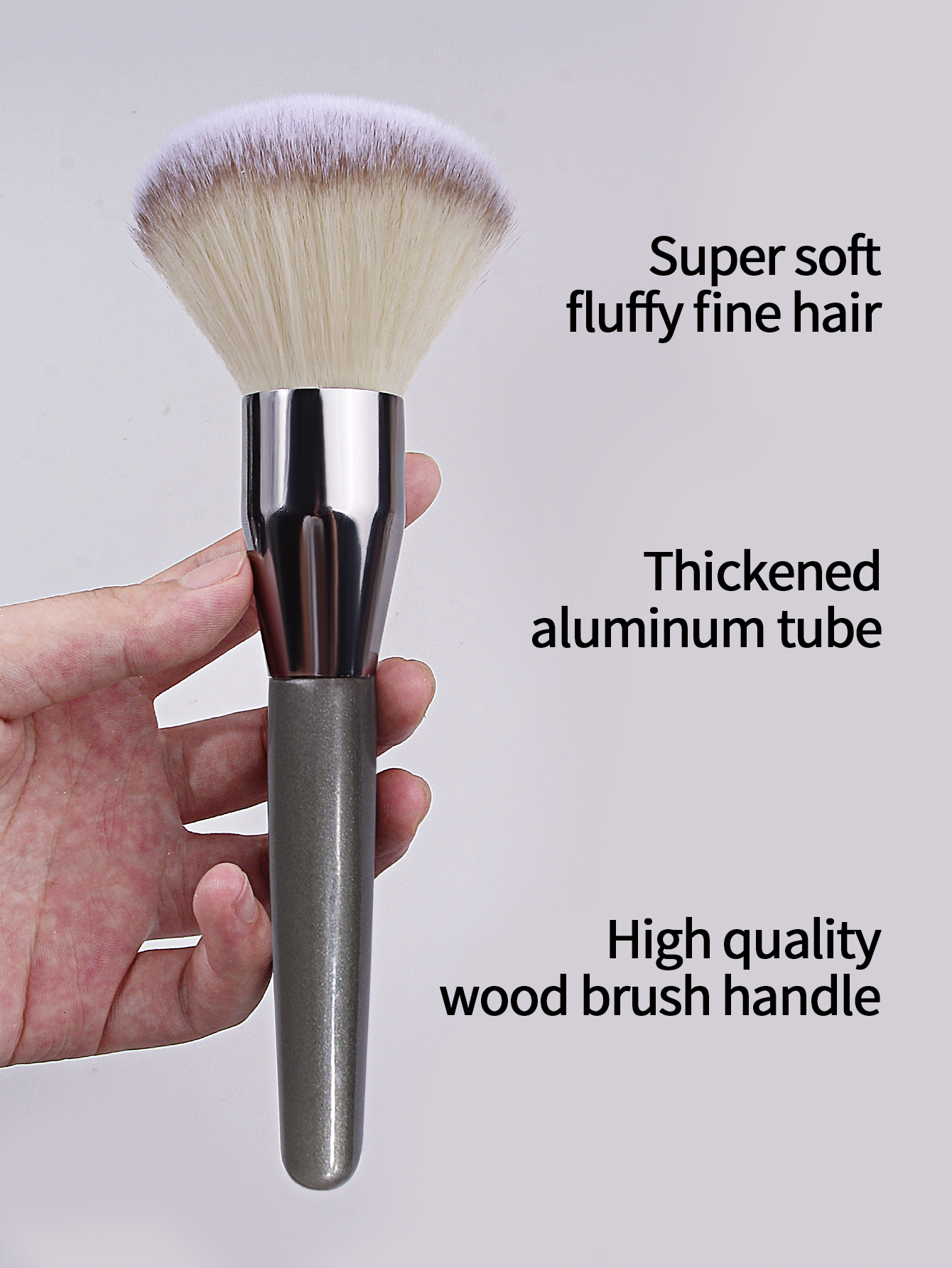 1 peça pincel de pó solto ultra grande, pincel de configuração multifuncional de alta qualidade para maquiagem facial, ferramenta de pincel de maquiagem macia