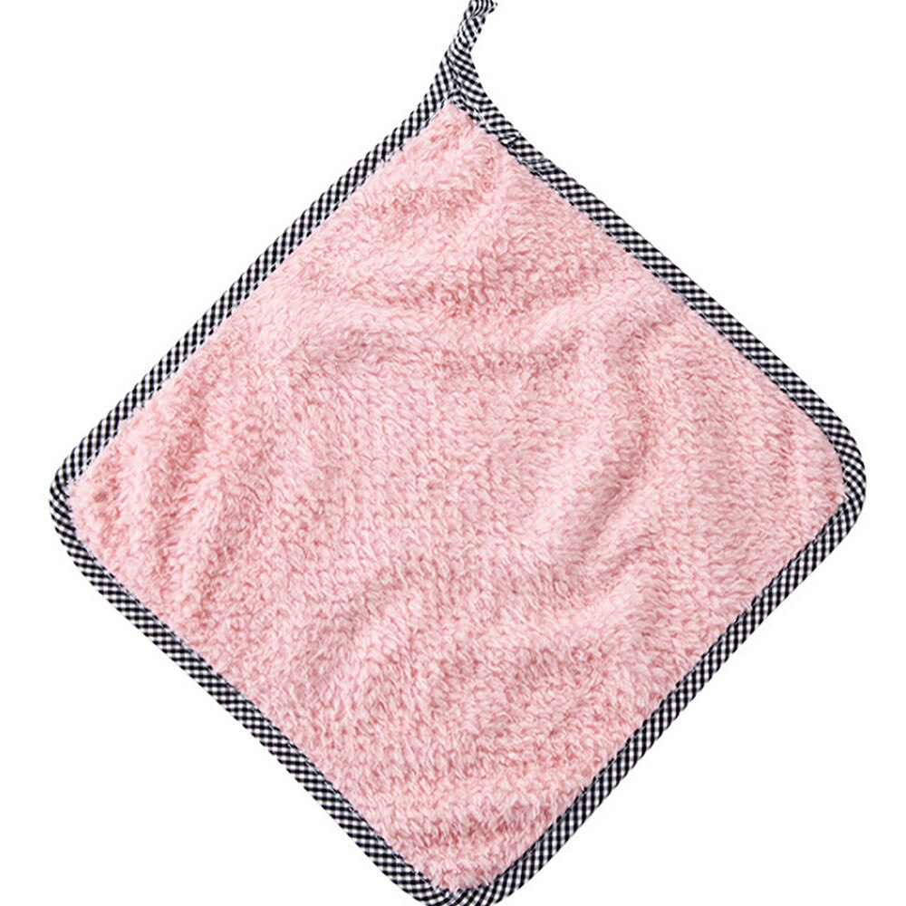 Absorberende Microfiber Vaatdoeken Anti-aanbak Olie Coral Fluwelen Opknoping Handdoeken Keuken Poetsdoeken Huishoudelijke: C