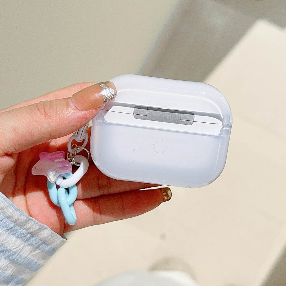 Glitter Sequins Bling Earphone Case For AirPods 1 2 3 4 Protective Cover Funda with Keychain for Apple Airpods 3rd 4th Gen Pro 2