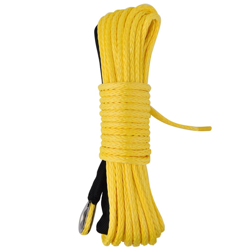 5mm×15m Good 12 Strand Braid Winch Line Synthetic Pulling Hauling Rope Line High strength Lightweight Climbing Outdoor Rope: yellow