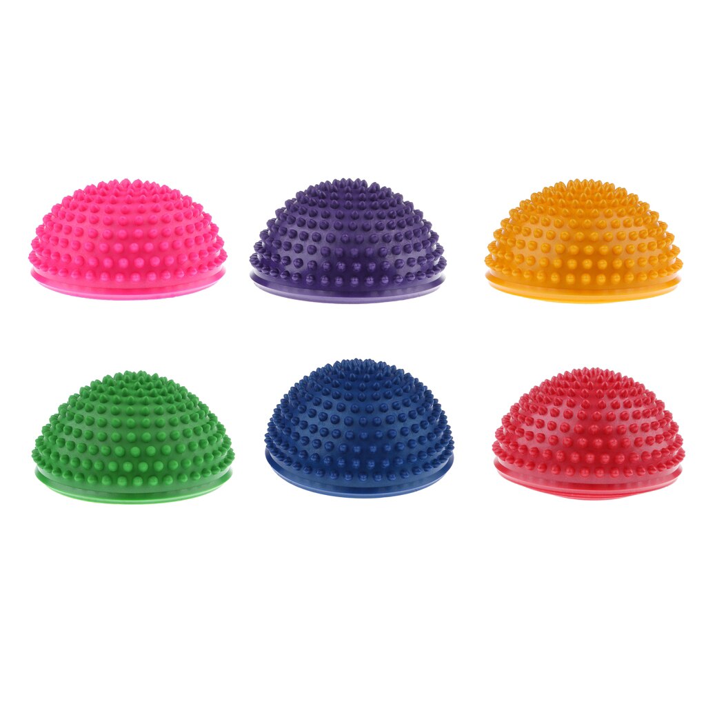 6 Pieces Hedgehog Styled Balance Pod Half Ball Physical Fitness Exercise Balance Trainner for Kids & Adults