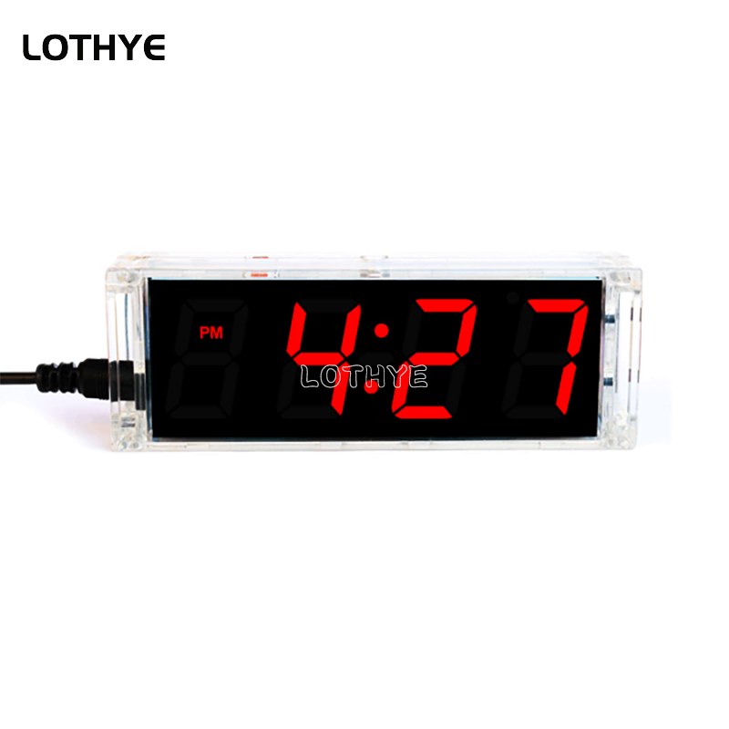Digitale Röhre DIY Uhr Bausatz Temperatur Mehrfarbige LED Woche Anzeige Mit Klar fallen Abdeckung DIY Elektronische Bausatz Lözehn Montage: verrotten