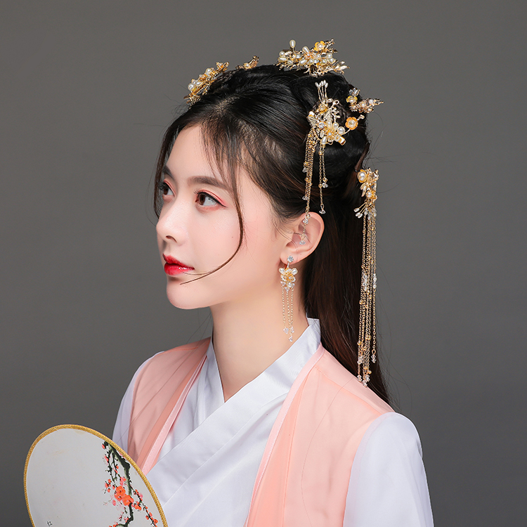 Accesorios para cabello de mujer Hanfu, accesorio para cabello de Hanfu, horquilla Kanzashi, estilo chino simple, adornos para el cabello, Kanzashi