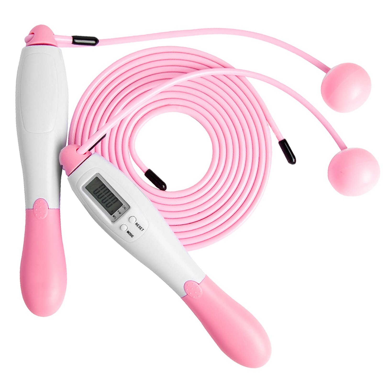 Fitness Equipment Intelligent Counter Jump Rope Steel Wire Ski Rope Two Way Jump Rope Adjustable Ski Rope Exercise Rope: YELLOW