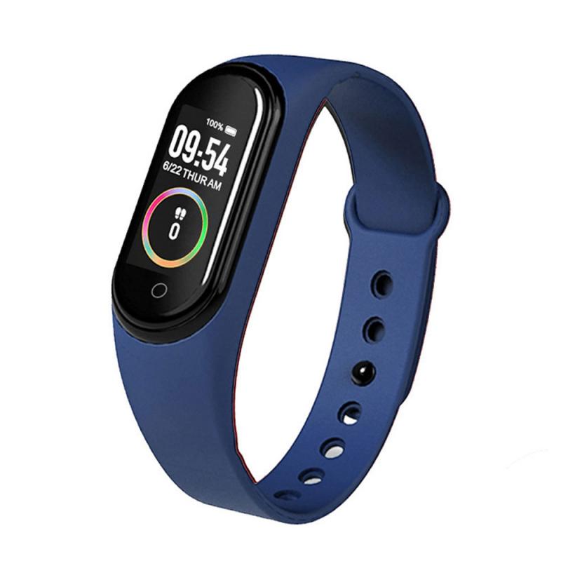 M4 Smart Band Wristband pressione sanguigna/cardiofrequenzimetro/pedometro braccialetto sportivo salute braccialetto Fitness durevole di alta qualità: blue