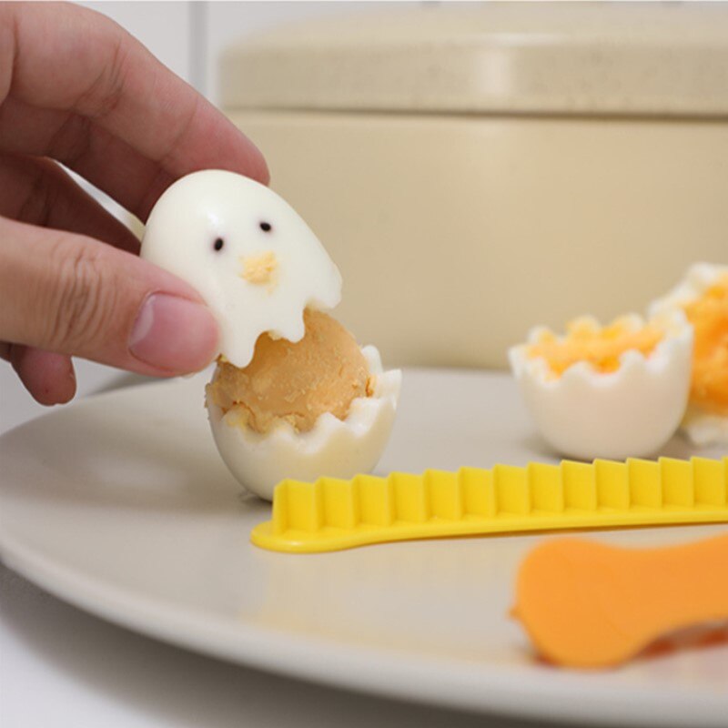 2 Pcs Fancy Cut Eggs Lace Eggs Cutter Household Boiled Eggs Egg Tools Flower Shaper Kitchen Gadgets Accessories Cocina