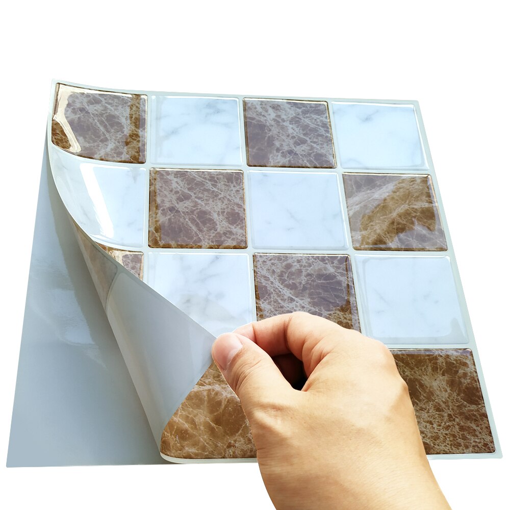 Dosseret auto-adhésif de cuisine et imperméable en mosaïque, peeling en vinyle, autocollant mural, décoration de la maison, 1 feuille
