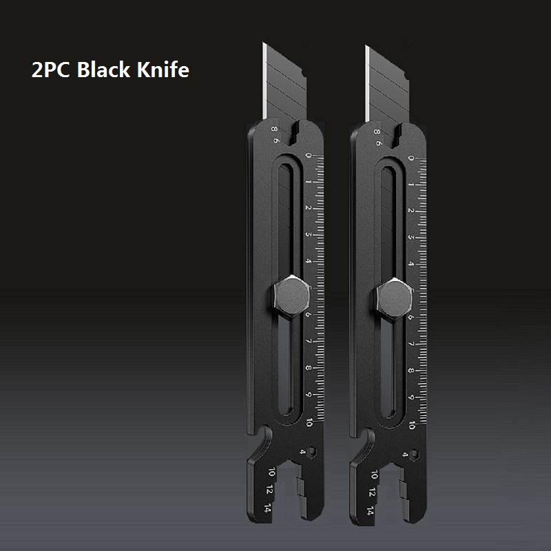 Mes Roestvrij Staal, 4 In 1 Multifunctionele Afbreeksleutel Van Industriële , 18Mm Zware Lederen Behangsnijder: Roze