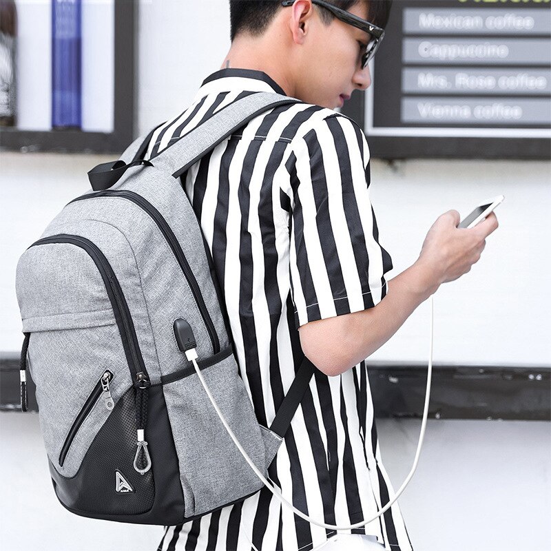 Senkey Style Men Backpacks For Teenager Caausal School Bags USB Charging Laptop Backpacks Large capacity Travel Bag