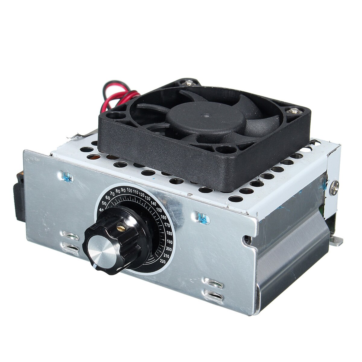 Ac elektrisk regulator motorhastighedsregulator 220v 4000w scr temperatur spændingsregulator med ventilator stor effekt lysstyrke lysdæmper