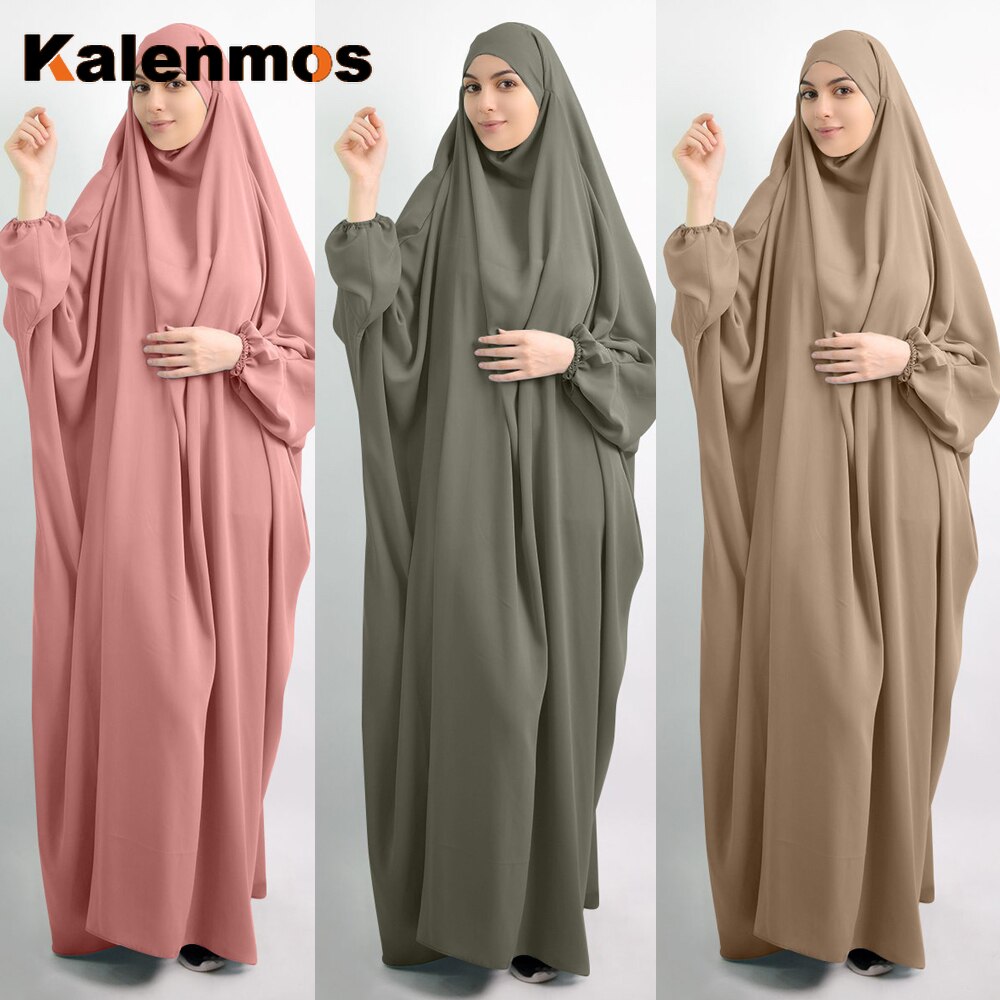 Femmes musulmanes à capuche Hijab robe prière vêtement Jilbab Abaya longue Khimar couverture complète Ramadan robe Abayas vêtements islamiques Niqab