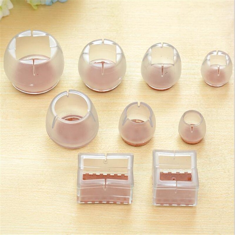 8 Stck Möbel Tisch Stuhl Bein Boden Füße Deckel Startseite Schutz transparent 5 größen