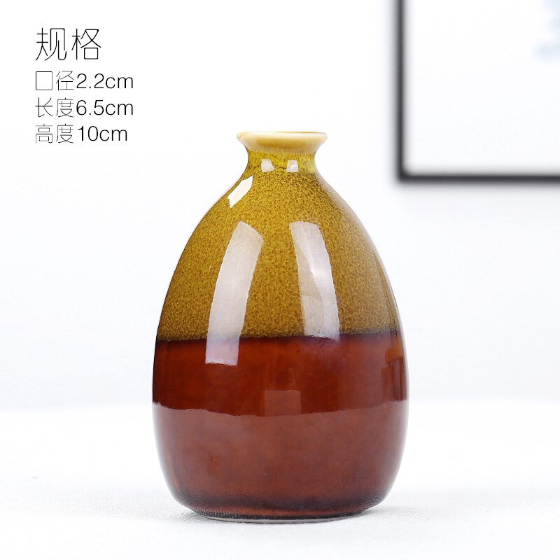 Vases à fleurs modernes pour la maison vase en céramique décoration fleur glaçure fleur accessoires pour la maison ornements artisanaux en céramique plante verte: Jaune citron