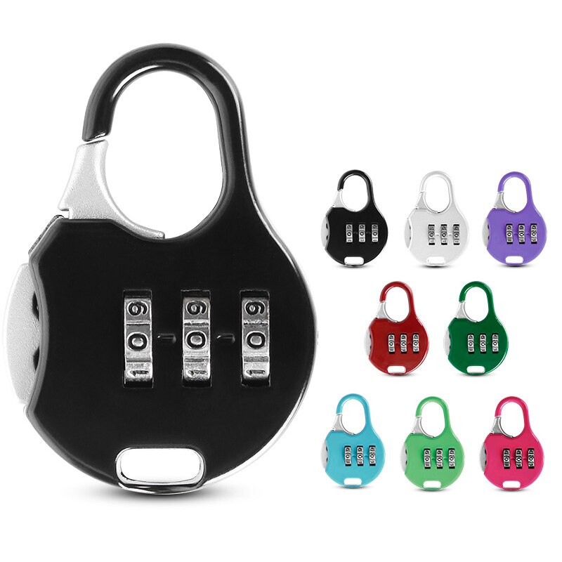 Mini Padlock Travel Suitcase Luggage Security Password Lock 3 Digit Combination