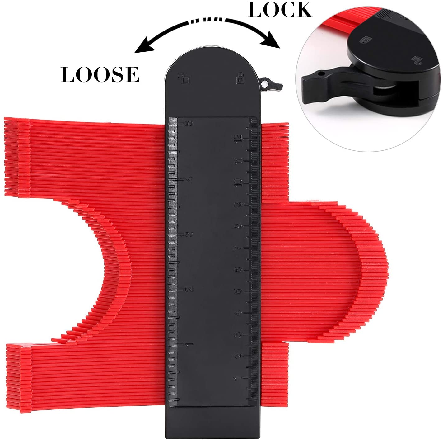 UPGRADE 5" 10" Ultra Wide Contour Gauge Duplicator with Lock &amp; Aluminum Core Outline Profile Shape Measuring Tool
