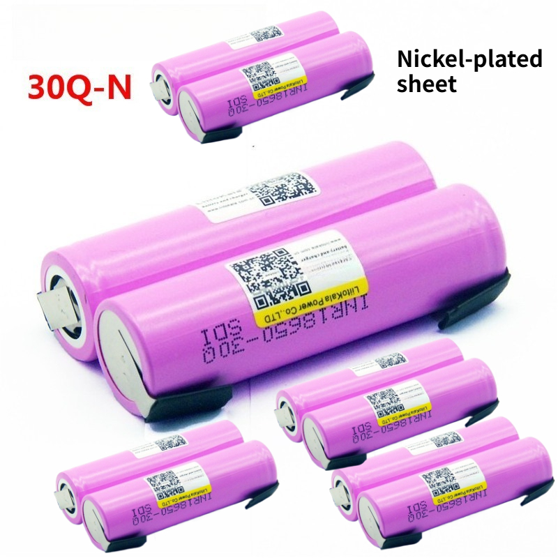 18650 Battery 3.7V 3000mAh 30Q 18650 Rechargeable Battery High-current for Flashlight Batteries for 18650 Battery